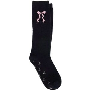 Victoria's Secret Black Socks with Pink Bow